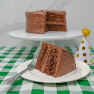 A slice of Bill Knapp's chocolate cake